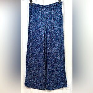 Vintage Young Edwardian Rayon Floral Pants Size 13 Cottagecore Boho Hippie